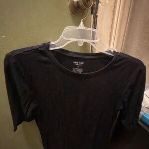 Nine West Classic Black Short Sleeve Top